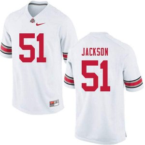 NCAA Ohio State Buckeyes Men's #51 Antwuan Jackson White Nike Football College Jersey SCH3345QF